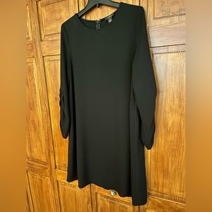 Black A-line dress by Halogen for Nordstrom. Comfortable & flattering for office